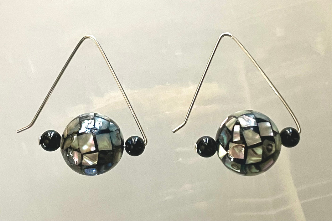 NEW! Abalone shell inlay earrings