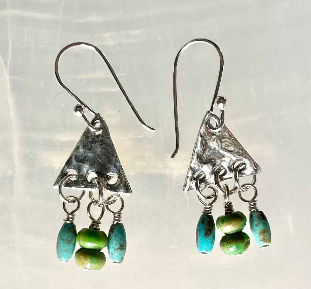 NEW! Turquoise and sterling silver earrings