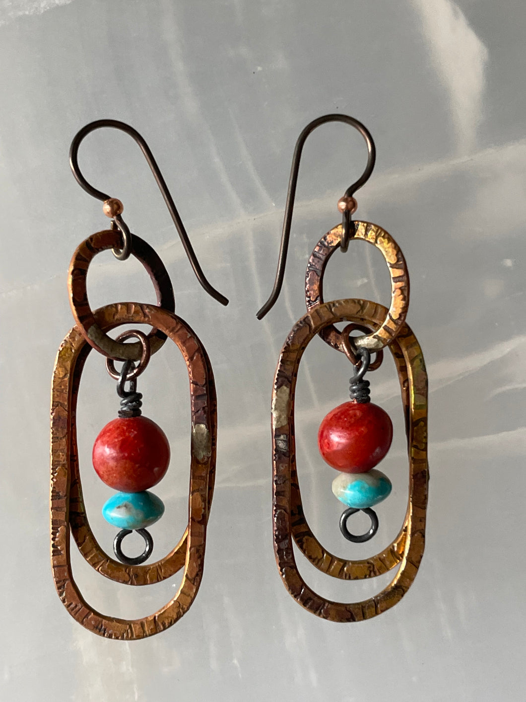 NEW!  Women's copper hoop earrings