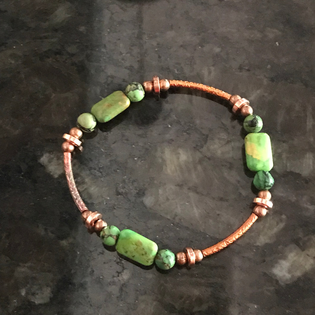 Women's green mohave turquoise bracelet