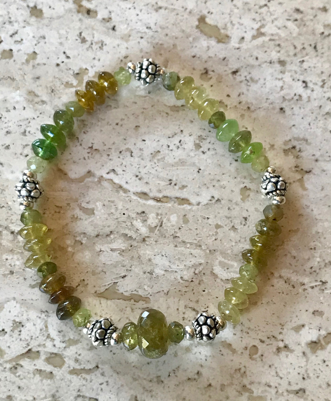Woman's Bracelet - Green Garnet